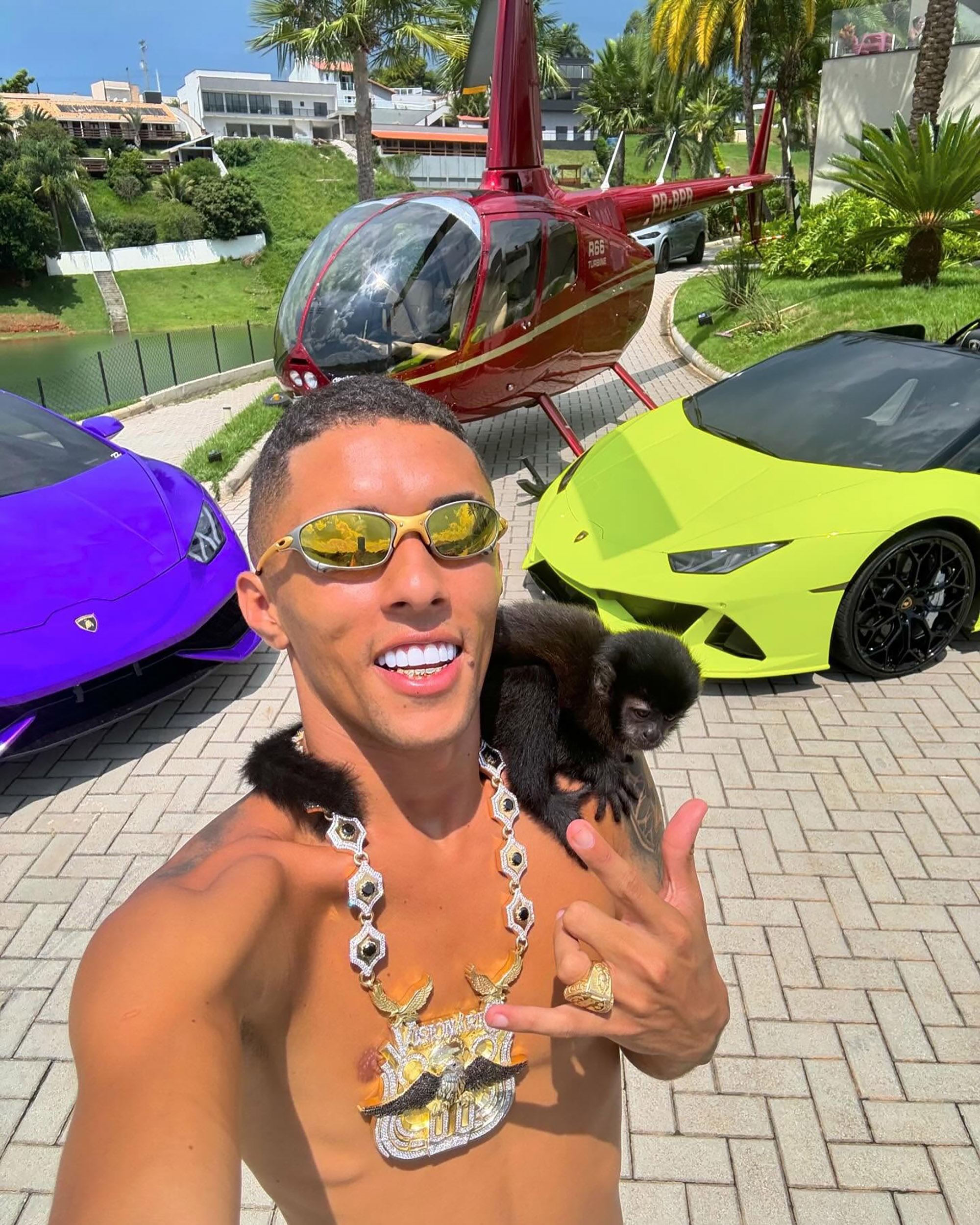 Picture shows influencer Buzeira, undated. He said he lost a fortune during a poker game at Neymar's. Note: Private photo taken from social media. (@buzeira_oficial/Newsflash/NX)